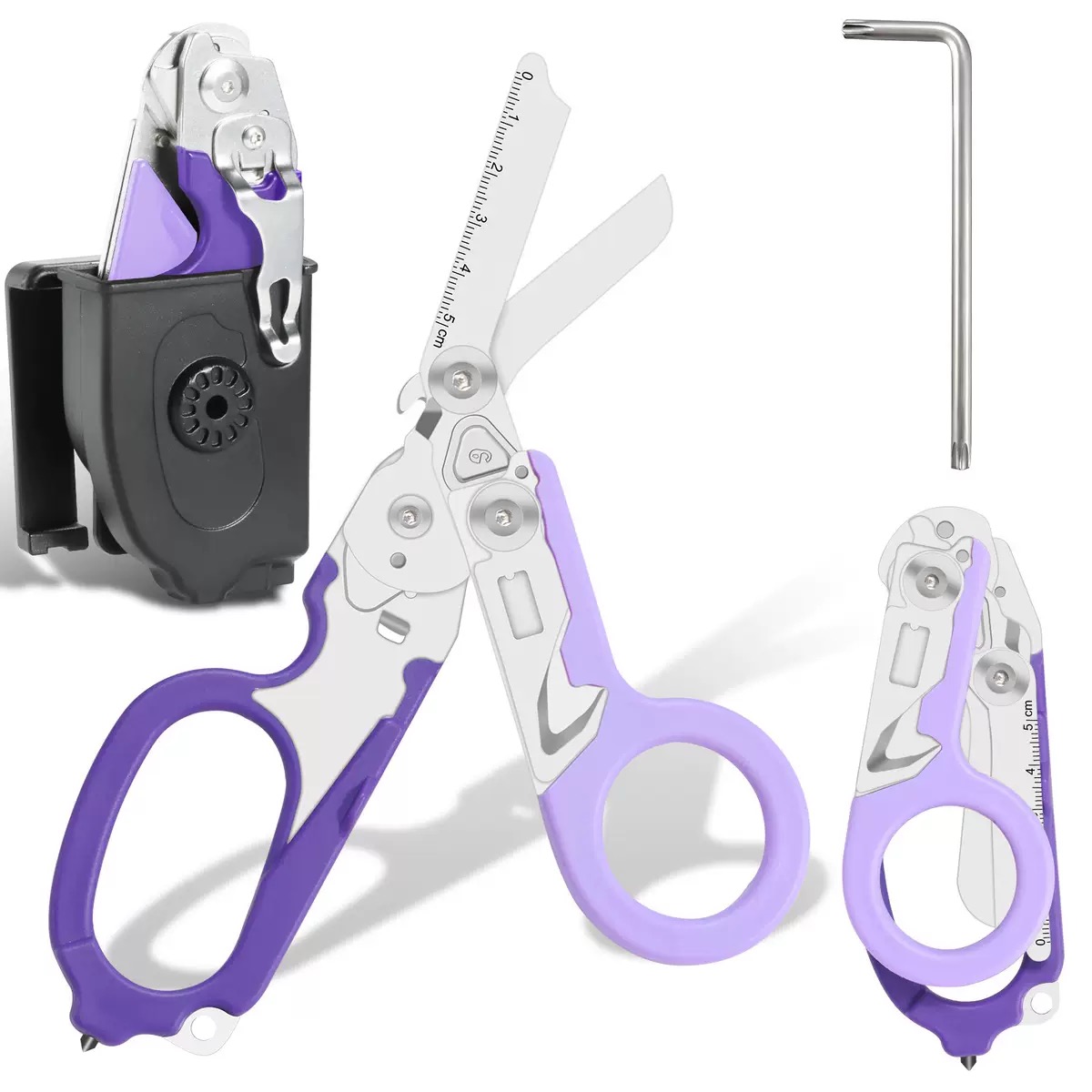 6-इन-1 मल्टी-फंक्शन रेस्क्यू टूल: मल्टीफंक्शनल मेडिकल कैंची